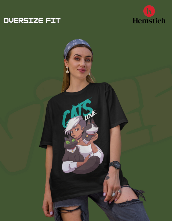 CATS OVERSIZE WOMENS TEE