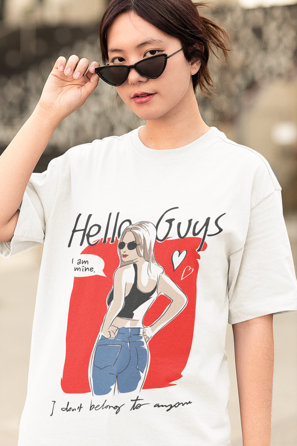 HELLO OVERSIZE WOMENS TEES