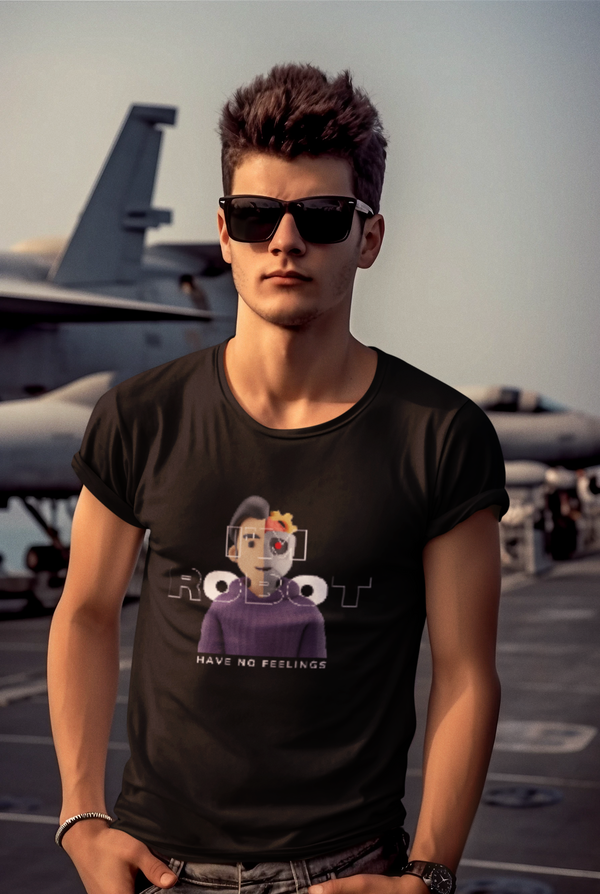 ROBOT REGULAR BLACK T-SHIRT